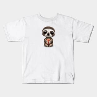 Baby Sloth Playing With Basketball Kids T-Shirt